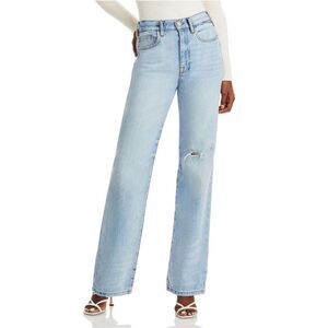 FRAME Le Jane High-Rise Straight Fit Distressed Jeans Size 30